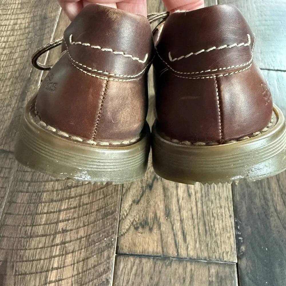Dr. Martens PN06E Brown Leather Lace Up Shoes Kids Youth Size US 5 UK 4 Portugal